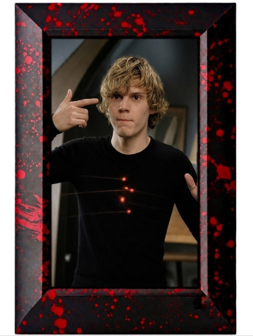 tate langdon american horror H Murder  House Story Ahs Goth Gothic Framed Art